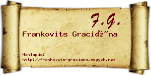 Frankovits Graciána névjegykártya